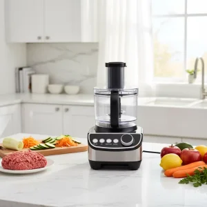 Multi functional 1300W Food Processor Blender with Mixing Bowl Vegetable Chopper Shredding Slicing Meat Grinder