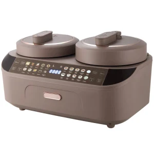 Multi functional Double pots 10 in 1 Rice Cooker Capable for Cook Stew Soup Cake Steam and More