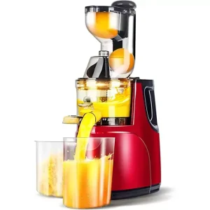 Multi functional Electric Plastic Slow Juicer Machine 300W Large Diameter Feeding Port Automatic Juice Residue Separation Home