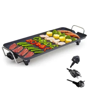 Multi functional Non stick Electric Grill Indoor Mini Griddle Square BBQ Grill Temperature Control
