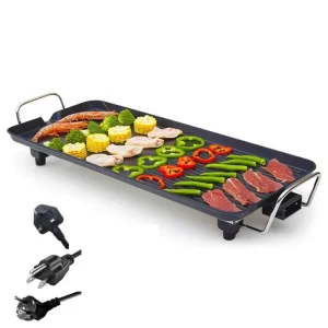Multi-functional Non-stick Electric Grill Indoor Mini Griddle Square BBQ Grill Temperature Control Barbecue