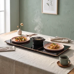 Multi functional Stackable Electric Food Warming Tray Heating Plate with Digital Control for Home Kitchen