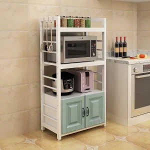 Multi functional Wooden 3 tier Microwave Oven Stand Dish Storage Workstation Shelves Kitchen Shelf Racks Organizer