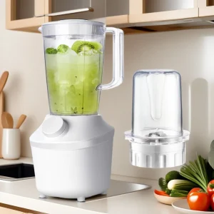 Multifunction 350W Kitchen Smoothie Mixer 3 in 1 Fruits Juicer Electric Blender with 4/6 Blade