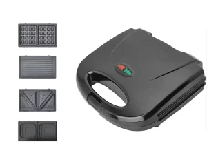 Multifunction Breakfast Maker 4 Slices Electric Sandwich Maker With Non-stick Coating