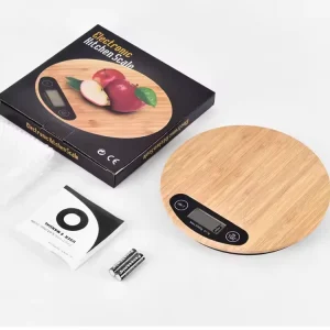 Multifunction Digital Food Kitchen Scale Electronic Bamboo Panel Weighing Digital Kitchen Scale