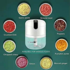 Multifunction Electric Food Processor for Making Garlic Paste Ground Meat Crushed Chili Chopped Celery Onion