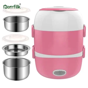 Multifunction Electric Lunch Box Portable Stainless Steel Cooker for Car Use Rice Eggs Meal Heating