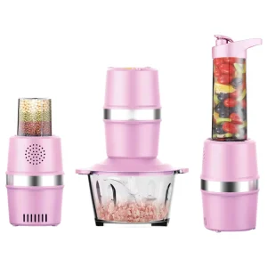 Multifunction Food Processor Multi Function 2000W 6 Blades 3 in 1 Blender Electric Glass Small Wireless