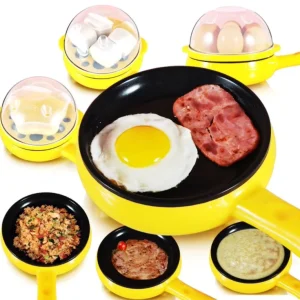 Multifunction Household Mini Metal Egg Omelette Pancakes Electric Fried Steak Frying Pan Non Stick Boiled Eggs Boiler Steamer