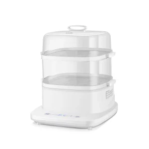 Multifunction Kitchen Steamer Pot Plastic 2 Layer 8L Steam Cooker Electric Food Steamer