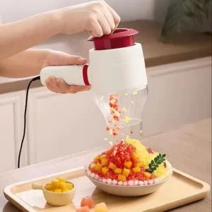 Multifunction Portable Removable Easy to Wash Press Operation Rechargeable Small Electric DIY Ice Shaver and Crusher With Bowl