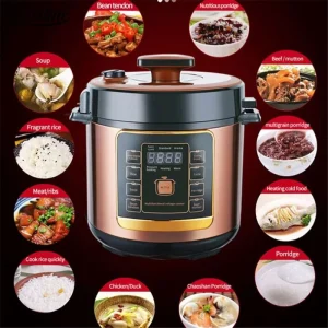 Multifunction Stainless Steel Pressure Cooker 6L Electric Pressure Cooker with Air Fryer Rice Cooker