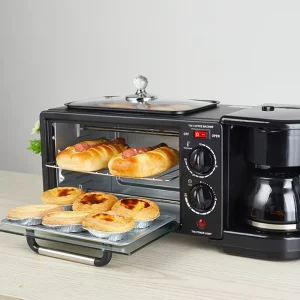 Multifunction Toaster Coffee Pot Oven Frying Pan Electric Breakfast Machine Automatic 3 in 1 Breakfast Maker
