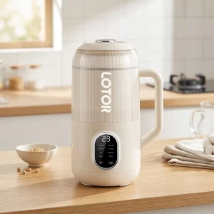 Multifunctional 1.2L Household Soy Milk Maker Electric Blender Pure Copper Motor Stainless Steel Container Heat