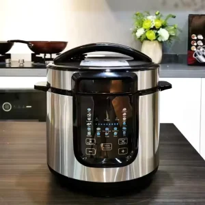 Multifunctional 12 in 1 smart light emitting diode display stainless steel pressure rice cooker