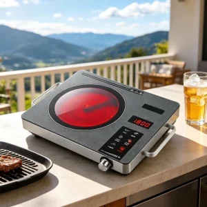 Multifunctional 1800W Hot Plate No Radiation Induction Cooker Waterproof Microlite Panel Water Resistant for Household
