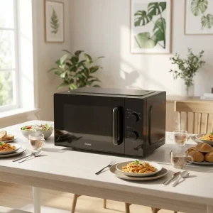 Multifunctional 25L Microwave Oven with European Style Integrated Baking and Thawing for Small Households