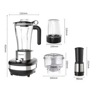 Multifunctional 4 in 1 Electric Kitchen Appliance with 6 Blades 2L Plastic Container