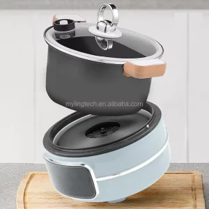 Multifunctional 4 in 1 Smart Air Fryer Electric Hot Pot with Digital Control Integrated Electric Rice Cooker for Home