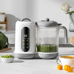Multifunctional Baby Food Processor Fully Automatic Blender Steaming Cooking Timer Functions
