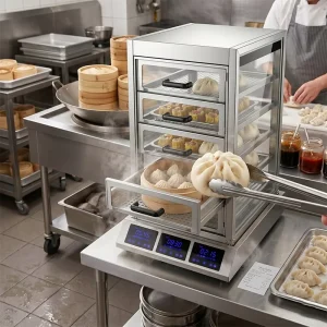Multifunctional Commercial 2 4 Hole Stainless Steel Automatic Electric Digital Touchscreen 3000W Food Bun Steamer Machine