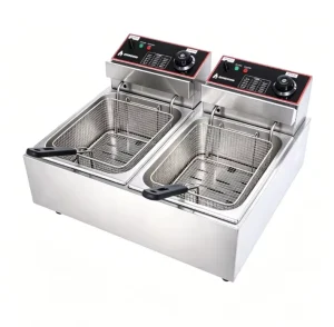 Multifunctional Commercial Electric High Efficiency Stainless Steel Deep Fryer 5KW Power for Fried Chicken Skewers Restaurants