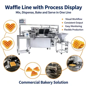 Multifunctional Dual Purpose Make Egg Waffles Crisp Waffles and Fluffy Belgian Waffles Waffle Production Line