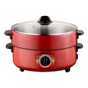 Multifunctional Electric Cooking Pot Knob Control for Dormitory Students Household Use Steamer Hot Pot Functions Integrated