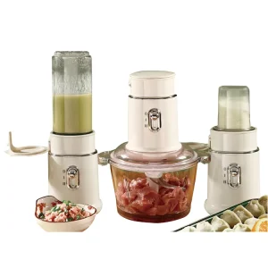 Multifunctional Electric Food Processor Kitchen Smoothie Blender BPA Free Grinder and Chopper for Household Use