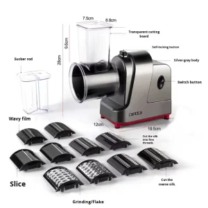 Multifunctional Electric Household Vegetable Cutter Cheese Grater Carrot Shredder Potato Slicer Meat Grinder and Slicer