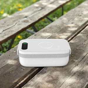 Multifunctional Electric Lunch Box Stainless Steel Food Warmer for Office Car Compact Heated Storage Container for Warm Meals