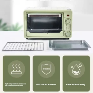 Multifunctional Electric Oven Air Fryer 21 30L Stainless Steel Housing 1350W Upper Lower Tube Heating Adjustable Thermostat