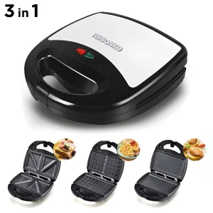 Multifunctional Electric Sandwich Maker 3 in 1 Non Stick Panini Grill Press Toaster Sandwich Maker Machine SW049