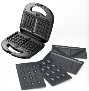 Multifunctional Electric Waffle Nut Donut Hot Dog Sub Handheld Sandwich Toaster Press Maker 6 in 1 Sandwich Maker