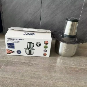 Multifunctional Electric and Manual Stainless Steel Meat Grinder Slicer Blender with 3 Speed and 4L Capacity for Household Use