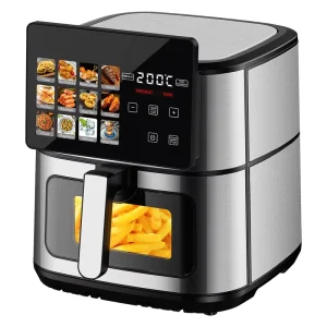 Multifunctional Food 8L Oil Free Digital Air Fryer Touch Screen Stainless Steel Smart Air Fryer Oven