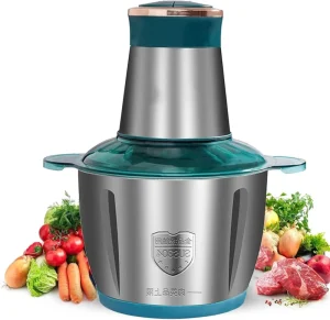 Multifunctional Food Processor 300W Powerful Meat Grinder 2L Stainless Steel 2 Speed Modes 4 Bi Level Blades Electric Chopper