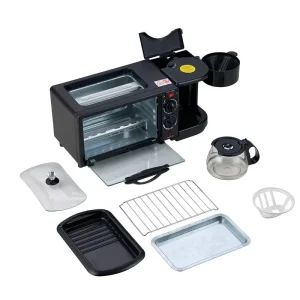 Multifunctional Household Cookware Sets 3 in 1 Breakfast Makers Fry Pan Coffee Machine Toaster Breakfast Maker