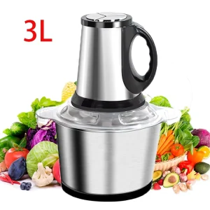 Multifunctional Kitchen Home 2L 3L 5L Food Vegetable Meat Chopper Stainless Steel Mini Meat Mincer Electric Meat Grinders