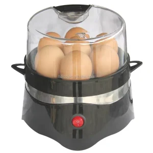 Multifunctional Large Capacity Electric Egg Cooker Double Layer with Automatic Closing Buzzer and Measuring Cup for Hotels
