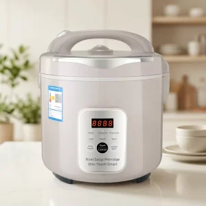 Multifunctional Mini Electric Rice Cooker Smart Digital Timer Control 1.5L 500W Portable Design for Home Appliance Use