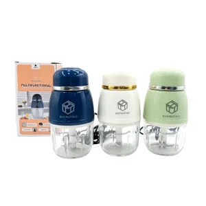 Multifunctional Mini Meat Grinder Food Processor 250W Electric Portable Outdoor Indoor Use Glass+PP Housing Safe Operation for