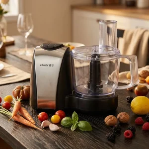 Multifunctional Portable Electric Food Processor 1.8L Food Grade Bowl Chopping Meat Grinding Slicing Shredding Mixing 3-Speed