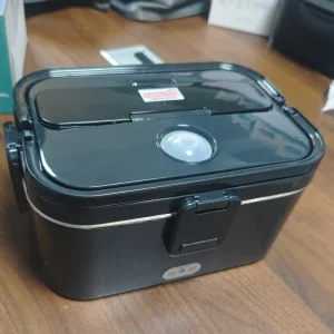 Multifunctional Portable Food Warmer Stainless Steel Food Heating Container 1.8L Electric Lunch Box for Car Home