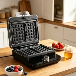 Multifunctional Sandwich and Waffle Maker 3 Sets of Cooking Plates for Breakfast and Indoor Grilling