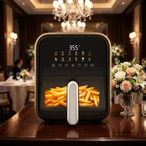 Multifunctional Single Basket Plastic Air Fryer Oven Touchscreen Control 8L Capacity 1501 2000W Smart Electric Appliance China