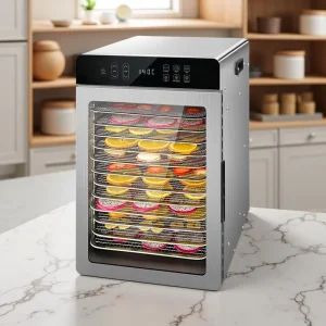 Multifunctional Smart Fruit Vegetable Dehydrator Electric Stainless Steel Food Dryer for Home Kitchen Daily Healthy Snacks