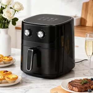 Multifunctional Square Modern 6.5L Electric Air Fryer Oven Touch Screen Control Oil Free Energy Saving Easy Clean Fast Hotel