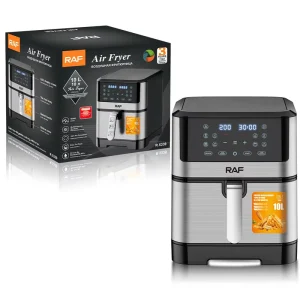 Multifunctional Stainless Steel 10L 1800W Air Fryer Oven Oil Free Electric Deep Smart Digital Air Fryer Easy to Clean